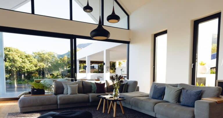 View of living room interior of a modern house